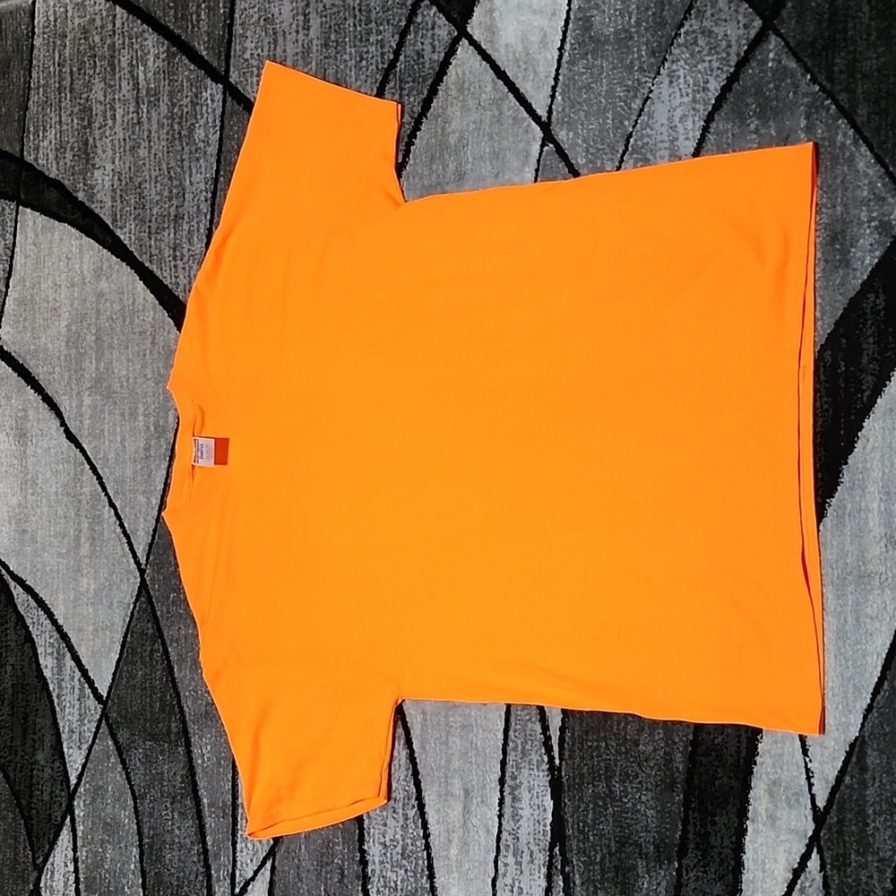 JERZEES HEAVYWEIGHT BLEND XL SAFETY ORANGE CREW-NECK TEE-SHIRT